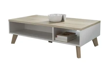 Kardos TV-benk 110 cm - Hvit/Eik - Møbler - TV- & Mediamøbler - TV benk & mediabenk