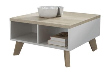 Kardos TV-benk 60 cm - Hvit/Eik - Møbler - TV- & Mediamøbler - TV benk & mediabenk