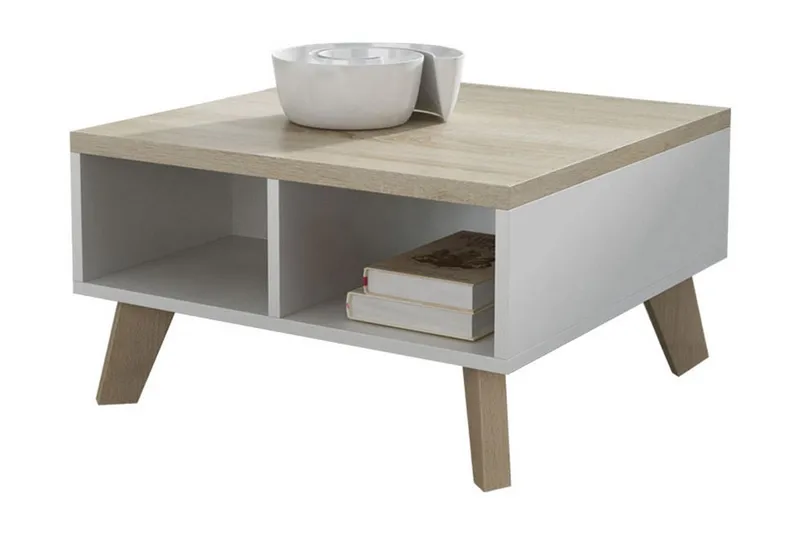 Kardos TV-benk 60 cm, Hvit/Eik