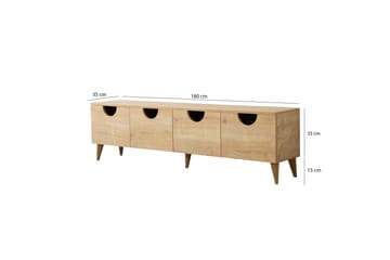 Khalidur TV-benk 180 cm - Eik - Møbler - TV- & Mediamøbler - TV benk & mediabenk