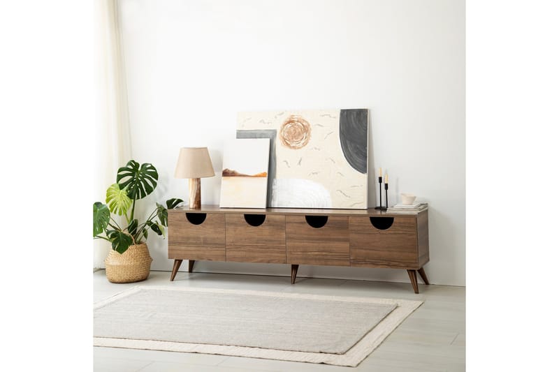 Khalidur TV-benk 180 cm - Valnøtt - Møbler - TV- & Mediamøbler - TV benk & mediabenk