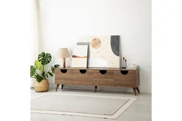 Khalidur TV-benk 180 cm - Valnøtt - Møbler - TV- & Mediamøbler - TV benk & mediabenk