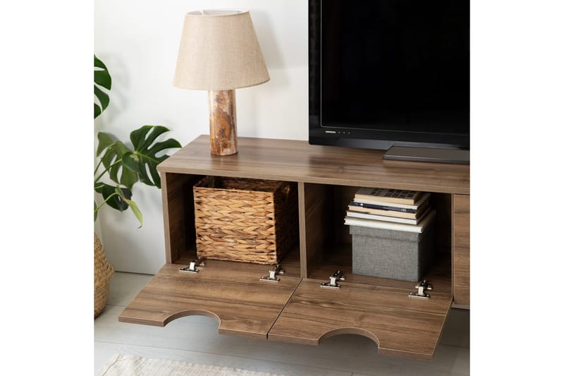 Khalidur TV-benk 180 cm - Valnøtt - Møbler - TV- & Mediamøbler - TV benk & mediabenk