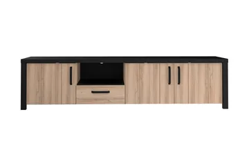 Konitsa Tv-benk 210 cm - Brun/Svart - Møbler - TV- & Mediamøbler - TV benk & mediabenk