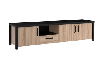 Konitsa Tv-benk 210 cm - Brun/Svart - Møbler - TV- & Mediamøbler - TV benk & mediabenk