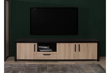 Konitsa Tv-benk 210 cm - Brun/Svart - Møbler - TV- & Mediamøbler - TV benk & mediabenk