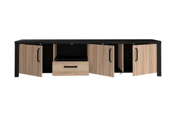 Konitsa Tv-benk 210 cm - Brun/Svart - Møbler - TV- & Mediamøbler - TV benk & mediabenk