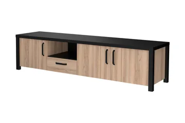 Konitsa Tv-benk 210 cm - Brun/Svart - Møbler - TV- & Mediamøbler - TV benk & mediabenk