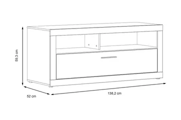 Kranea Tv-benk 138 cm - Grå/Hvit - Møbler - TV- & Mediamøbler - TV benk & mediabenk