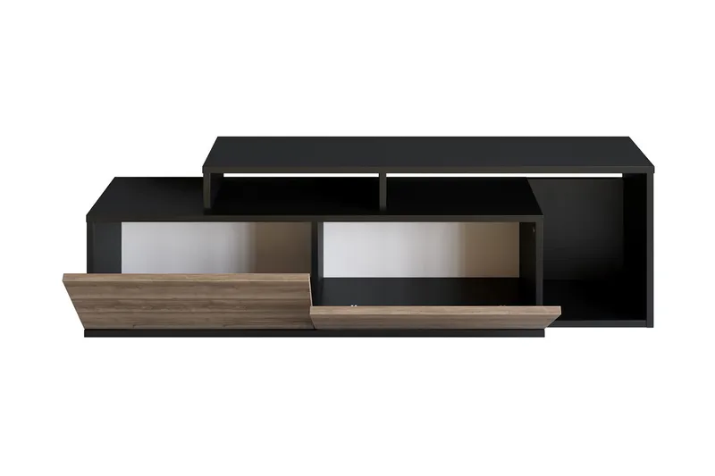 Lameyze Tv-benk 150 cm - Svart/Mørkebrun - Møbler - TV- & Mediamøbler - TV benk & mediabenk