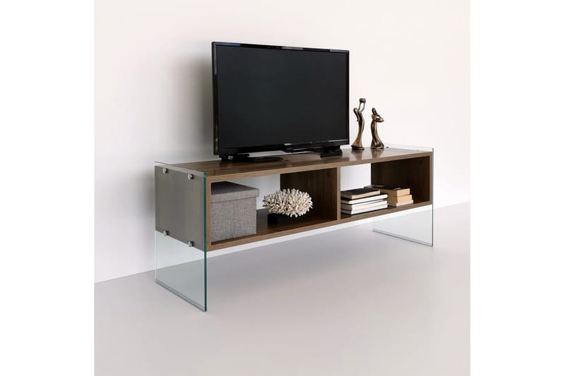 Lekkenne TV-benk 122 cm - Brun - Møbler - TV- & Mediamøbler - TV benk & mediabenk