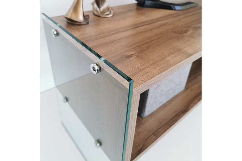 Lekkenne TV-benk 122 cm - Brun - Møbler - TV- & Mediamøbler - TV benk & mediabenk