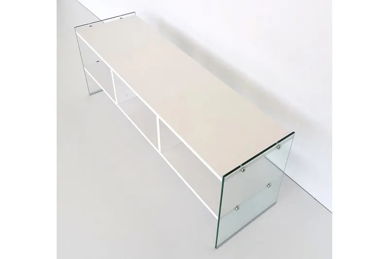 Lekkenne TV-benk 122 cm - Hvit - Møbler - TV- & Mediamøbler - TV benk & mediabenk