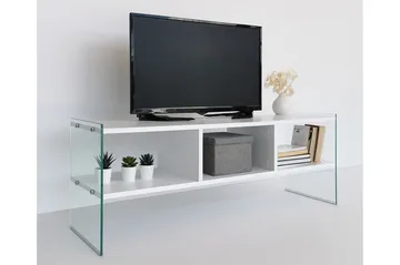 Lekkenne TV-benk 122 cm - Hvit - Møbler - TV- & Mediamøbler - TV benk & mediabenk