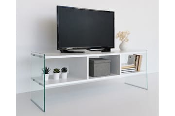 Lekkenne TV-benk 122 cm - Hvit - Møbler - TV- & Mediamøbler - TV benk & mediabenk