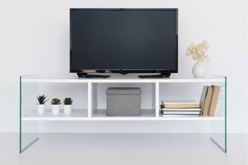 Lekkenne TV-benk 122 cm - Hvit - Møbler - TV- & Mediamøbler - TV benk & mediabenk