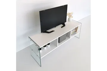 Lekkenne TV-benk 122 cm - Hvit - Møbler - TV- & Mediamøbler - TV benk & mediabenk