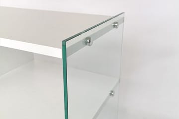 Lekkenne TV-benk 122 cm - Hvit - Møbler - TV- & Mediamøbler - TV benk & mediabenk