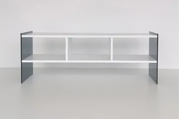 Lekkenne TV-benk 122 cm - Hvit/Grå - Møbler - TV- & Mediamøbler - TV benk & mediabenk