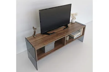 Lekkenne TV-benk 122 cm - Mørkebrun - Møbler - TV- & Mediamøbler - TV benk & mediabenk