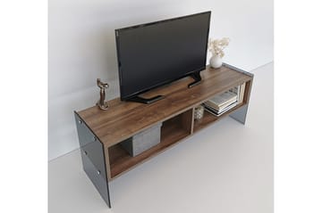 Lekkenne TV-benk 122 cm - Mørkebrun - Møbler - TV- & Mediamøbler - TV benk & mediabenk