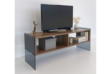 Lekkenne TV-benk 122 cm - Mørkebrun - Møbler - TV- & Mediamøbler - TV benk & mediabenk
