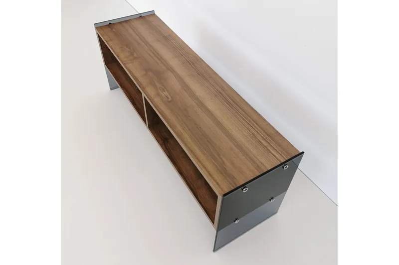 Lekkenne TV-benk 122 cm - Mørkebrun - Møbler - TV- & Mediamøbler - TV benk & mediabenk