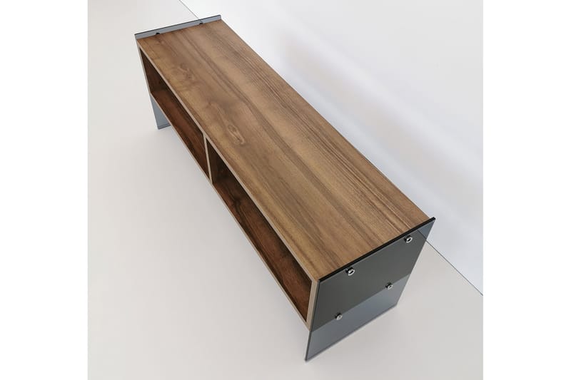 Lekkenne TV-benk 122 cm - Mørkebrun - Møbler - TV- & Mediamøbler - TV benk & mediabenk