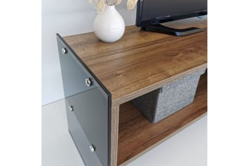 Lekkenne TV-benk 122 cm - Mørkebrun - Møbler - TV- & Mediamøbler - TV benk & mediabenk