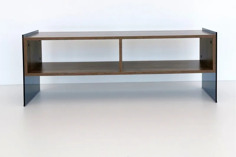 Lekkenne TV-benk 122 cm - Mørkebrun - Møbler - TV- & Mediamøbler - TV benk & mediabenk