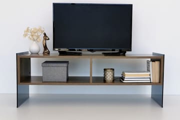 Lekkenne TV-benk 122 cm - Mørkebrun - Møbler - TV- & Mediamøbler - TV benk & mediabenk