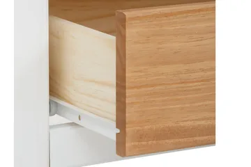 Lenham TV-benk 110 cm med Oppbevaring i Lys Tre - Hvit|Beige - Møbler - TV- & Mediamøbler - TV benk & mediabenk