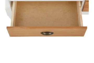 Lenham TV-benk 110 cm med Oppbevaring i Lys Tre - Hvit|Beige - Møbler - TV- & Mediamøbler - TV benk & mediabenk