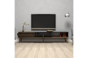 Lissione Tv-benk 180 cm - Mørkebrun/Svart - Møbler - TV- & Mediamøbler - TV benk & mediabenk