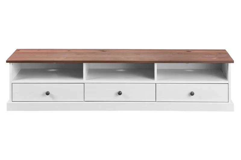 Livesey TV-benk 180 cm - Hvit/Brun - Møbler - TV- & Mediamøbler - TV benk & mediabenk