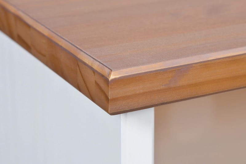 Livesey TV-benk 180 cm - Hvit/Brun - Møbler - TV- & Mediamøbler - TV benk & mediabenk