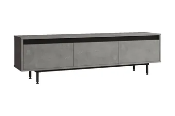 Lozyno Tv-benk 160 cm - Sølv/Svart - Møbler - TV- & Mediamøbler - TV benk & mediabenk