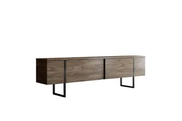 Luxe TV-benk med Oppbevaring 180x50 cm - Brun / Svart / Tre - Møbler - TV- & Mediamøbler - TV benk & mediabenk
