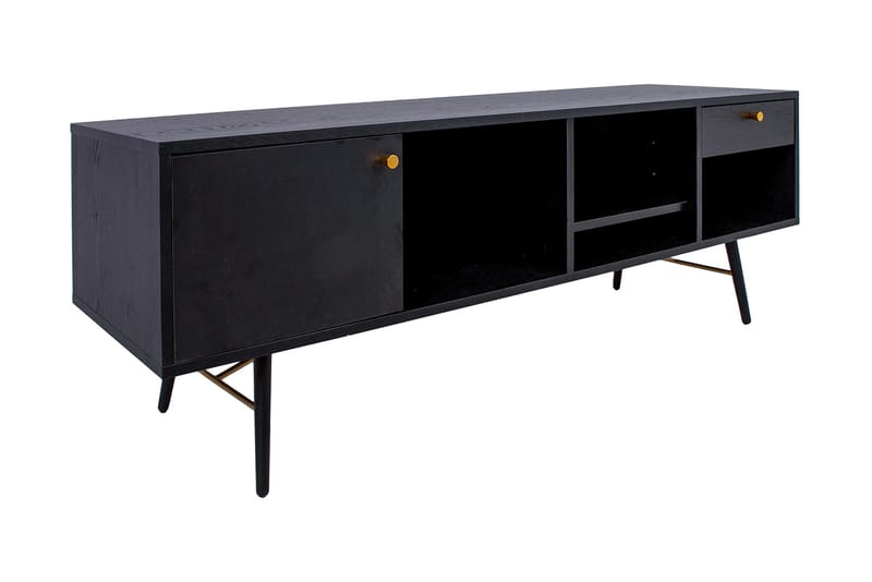 Luxembourg TV Benk Svart / Kobber