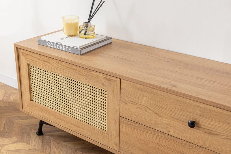 Makwana TV-benk 140 cm - Naturell - Møbler - TV- & Mediamøbler - TV benk & mediabenk