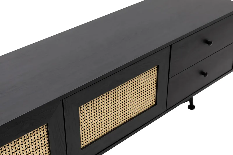 Makwana TV-benk 180 cm - Svart - Møbler - TV- & Mediamøbler - TV benk & mediabenk