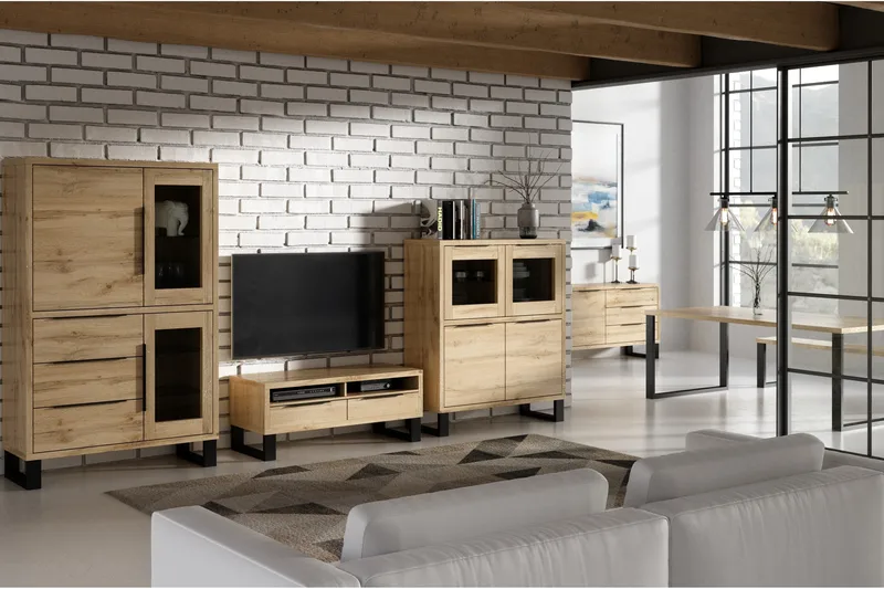 Malissa TV-benk 124 cm - Tre - Møbler - TV- & Mediamøbler - TV benk & mediabenk