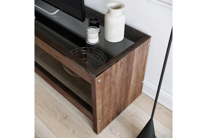 Malmby TV-benk 140 cm - Mørkebrun - Møbler - TV- & Mediamøbler - TV benk & mediabenk