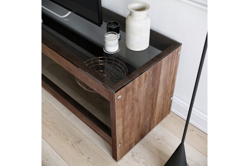 Malmby TV-benk 140 cm - Mørkebrun - Møbler - TV- & Mediamøbler - TV benk & mediabenk