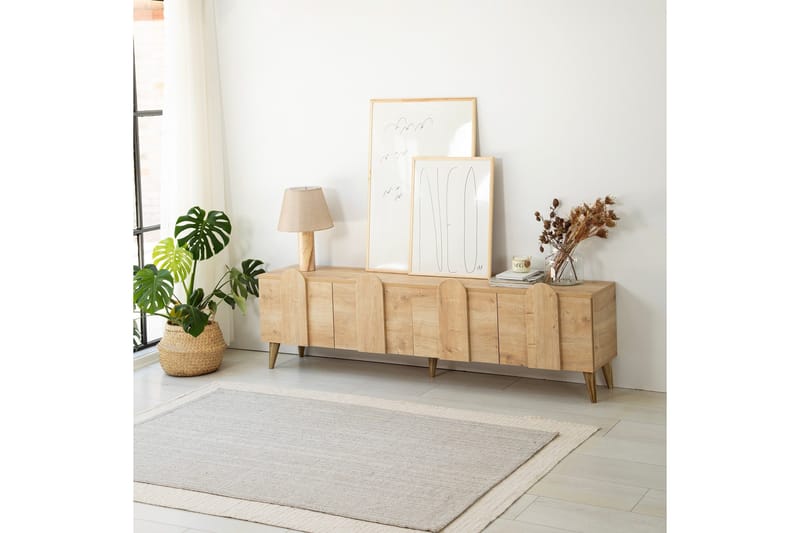 Malpani TV-benk 180 cm - Eik - Møbler - TV- & Mediamøbler - TV benk & mediabenk