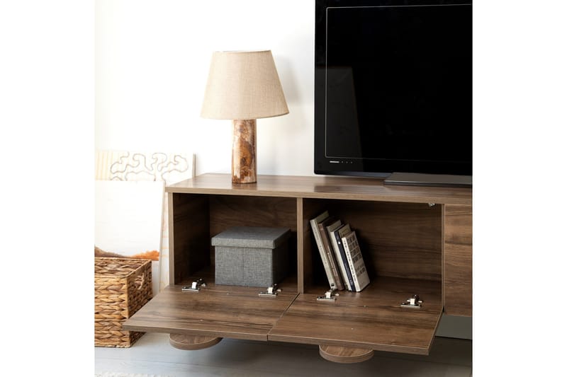 Malpani TV-benk 180 cm - Valnøtt - Møbler - TV- & Mediamøbler - TV benk & mediabenk