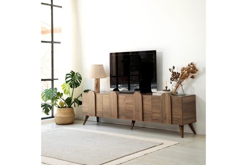 Malpani TV-benk 180 cm, Valnøtt