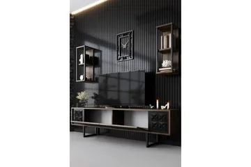 Manchan TV-benk 180 cm - Valnøtt/Svart - Møbler - TV- & Mediamøbler - TV benk & mediabenk