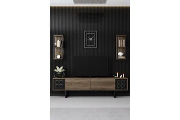 Manchan TV-benk 180 cm - Valnøtt/Svart - Møbler - TV- & Mediamøbler - TV benk & mediabenk