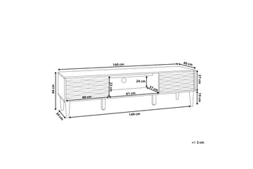 Mccarl TV-Benk 160 cm - Tre/Natur - M øbler - TV- & Mediamøbler - TV benk & mediabenk